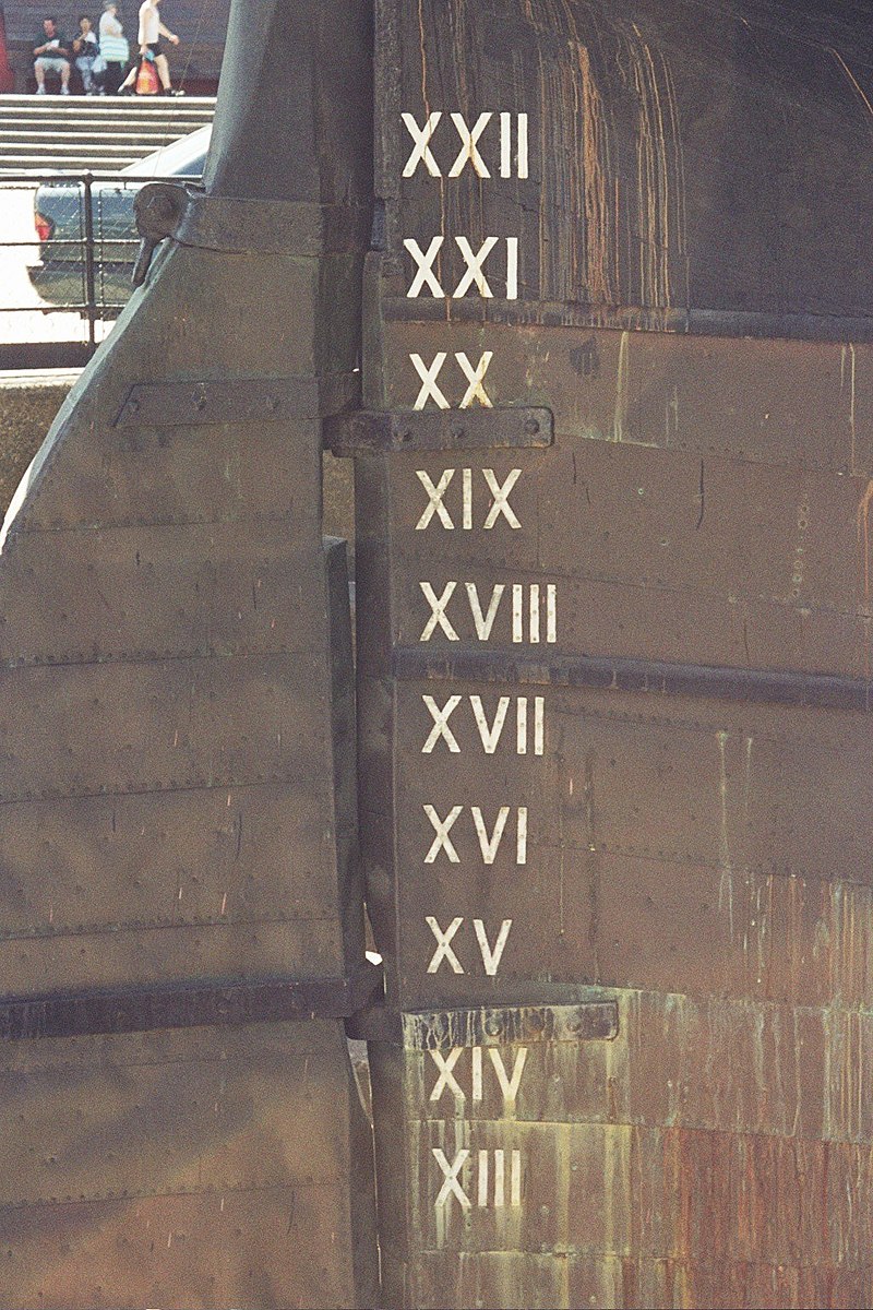 Numeros romanos de un barco